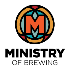 The logo for the MInistry of Brewing in Baltimore